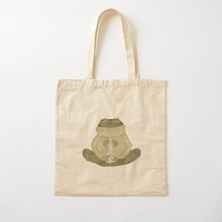 Frog  Cottagecore  Sweater  Tea  Cozy  Cute  Soft Canvas Tote Bag  Family Gift For Mother  Her