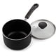 thumbnail image 5 of Cook N Home Juego de cacerolas antiadherentes de 1 cuarto y 2 cuartos de galón, juego de ollas multiusos, cacerola, utensilios de cocina con tapa de vidrio, aluminio negro, 5 of 5