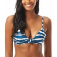 thumbnail image 2 of Knotted Bikini Top Azure Blue Zebra Stripe S, 2 of 2