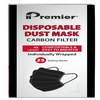 Premier Paint Roller Dust Face  4-Layer Carbon Filter (Black) (25 Pack)