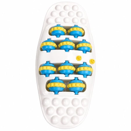 Portable Double Foot Massager Roller for Pain Relief - Manual Acupoint Stimulation Tool for Home & Office Use