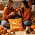 thumbnail image 5 of PiGOGI Orange Thanksgiving Pillow Covers Fall Throw Pillow Cases Orange Cushion Covers Soft Home Decor for Sofa Bedroom Polyester, 5 of 7