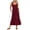 Wine, variant on Ovbmpzd Flowy Dresses for Women Maxi Sleeveless Green Dress V Neck Long Dresses Party Dresses for Women L