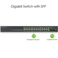 thumbnail image 2 of Zyxel GS1900-24 - Switch - Intelligent - 24 x 10/100/1000 + 2 x Gigabit SFP - Bureau, Montable sur Rack, Montable au Mur, 2 of 2