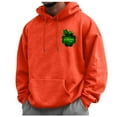 thumbnail image 3 of VBARHMQRT off the Shoulder Sweatshirt Mens St. Day Hooded Sweatshirt Front Back Partial Print Long Sleeve Hooded Sweatshirt, 3 of 6