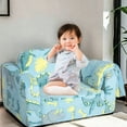 thumbnail image 3 of Play Couch - Foam Padded. Blue Linen Upholstery. Wood Frame. 2, Soft And Delightful. Modern Joy Modular . Cushioned. Linen. Attractive. Decor, 3 of 6