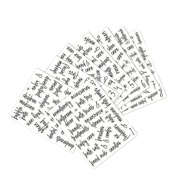 Maoww 9piece Elegant And Easy-to- Black Transparent Sticker For Bathroom Container Suitable For Various 1Set