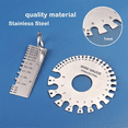 8Pieces Wire Gauge Measuring Tool, Metal Gauge Thickness Tool, Sheet