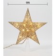 thumbnail image 2 of Holiday Time Gold Star Tree Topper with Clear Incandescent Lights, 9", 2 of 3