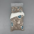 thumbnail image 2 of Ambesonne Ethnic Bedding Set 4 Pcs, Orienta Swirled Branch, Queen, Pale Brown Teal, 2 of 3