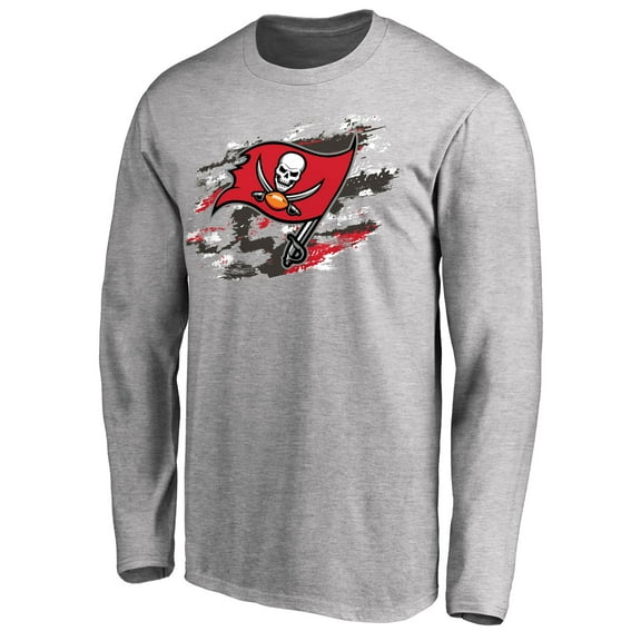 Men's Ash Tampa Bay Buccaneers True Colors Long Sleeve T-Shirt