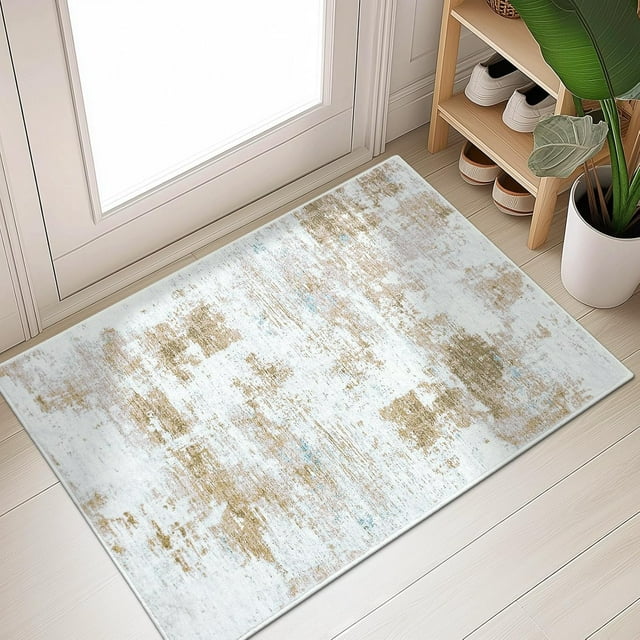 Modern Abstract Area Rugs for Living Room x Non Slip Machine Washable Rug Lightweight Low Pile Floor Carpet for Bedroom Dining Room Nursery Home Office Entryway Rugs Grey
