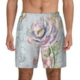 thumbnail image 2 of Picia Vintage Rose pattern Mens Swim Trunks with Compression Liner Stretch Beach Shorts Quick Dry with Zipper Pockets No-Chafing Board Shorts-XX-Large, 2 of 9
