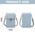 thumbnail image 2 of Bolso pequeño de Pu para mujer, minibolso bandolera pequeño, bolso para teléfono móvil con rombos a la moda, 2 of 5