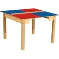 thumbnail image 3 of Time-2-Play Montessori 35" W Red N Blue Lego Blocks Compatible Table Kids Play [Greengaurd Gold Certified], 3 of 8