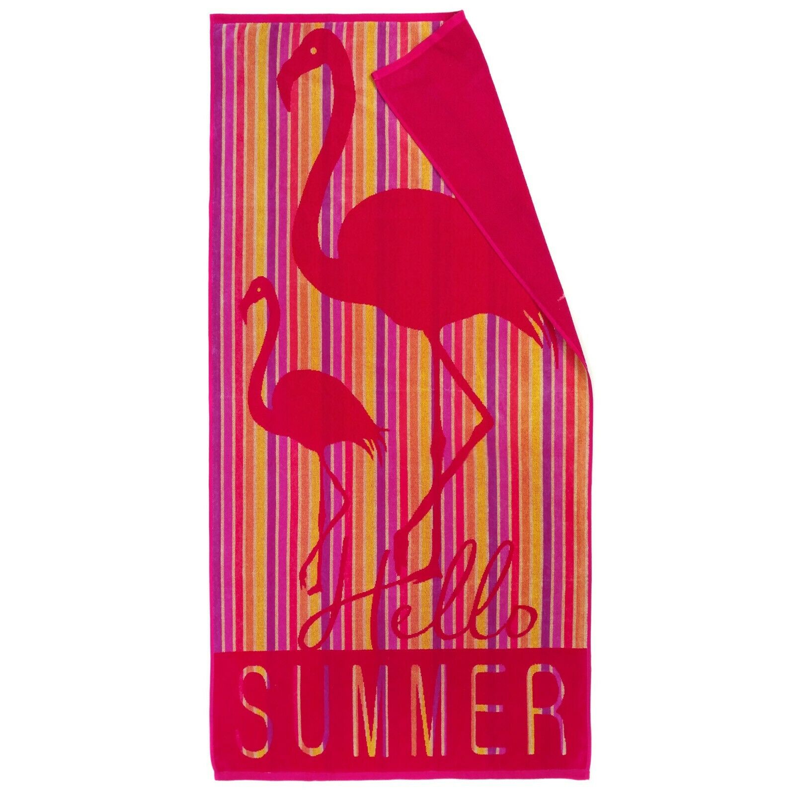 Kaufman Flamingo Summer Jacquard Oversized Beach Towel Size 32"x 62