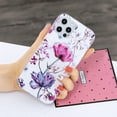 thumbnail image 5 of iPhone 12 Case, iPhone 12 Pro Case, Mantto Cute Slim Fit Hybrid Shockproof Soft TPU Silicone Rubber Bumper Patterned Painted Print Back [6.1 inch] Phone Cover For Apple iPhone 12/12 Pro, Lotus, 5 of 6