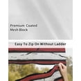 thumbnail image 6 of 4th of July RV Awning Sun Shade Screen 9'X7' America 250 Years Mesh Sunscreen Retro Red White StarsStripes Awning Shade Screen with Zipper UV Blocker Completed Kits for RV Motorhome Camper, 6 of 7