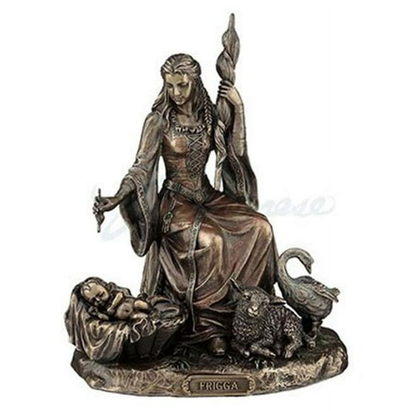Veronese Design WU76987A4 Frigga Déesse Nordique de l'Amour Sculpture Mariage & Destin - Bronze