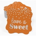 thumbnail image 2 of Inkdotpot Hang Tags Love Is Sweet Wedding Favor Bracket Shape Gift Tags Real Silver Foil Bonbonniere Tag Pack Of 50, 2 of 7