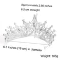 thumbnail image 6 of LIURUIJIA Silver Crown for Women Baroque Queen Crown and Tiara for Women Crystal Headband Mermaid Crown Princess Tiaras Hair Accessories for Bride Party Bridesmaids Halloween Costume Cos-play Gift, 6 of 7