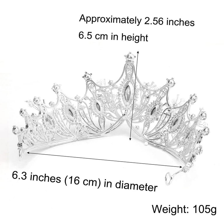 Silver Crown for Women Baroque Queen Crown and Tiara for Women