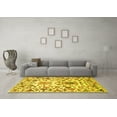 thumbnail image 3 of Ahgly Company Indoor Round Abstract Yellow Contemporary Area Rugs, 6' Round, 3 of 4