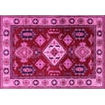 thumbnail image 1 of Ahgly Company Indoor Rectangle Geometric Pink Traditional Area Rugs, 8' x 10', 1 of 4
