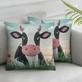 thumbnail image 3 of Cow Background Print Throw Pillow Covers Soft Corduroy PillowcaseDecorative Cushion Cover Modern Square Cushion Cases for Living Room Bed Sofa Bedroom Pillow Included, 3 of 7