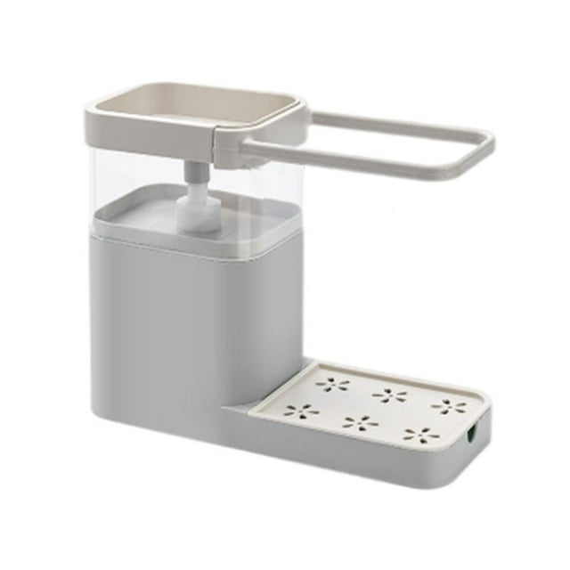 Organizador para fregadero Gloria dispensador de jabón para platos herramienta de limpieza gris