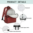 thumbnail image 4 of Black and Red Checkered Backpack for School,Cute School Bag,Schoolbag with Adjustable Shoulder Straps & Padded Back,15.25"x11.5"x5.25", 4 of 6