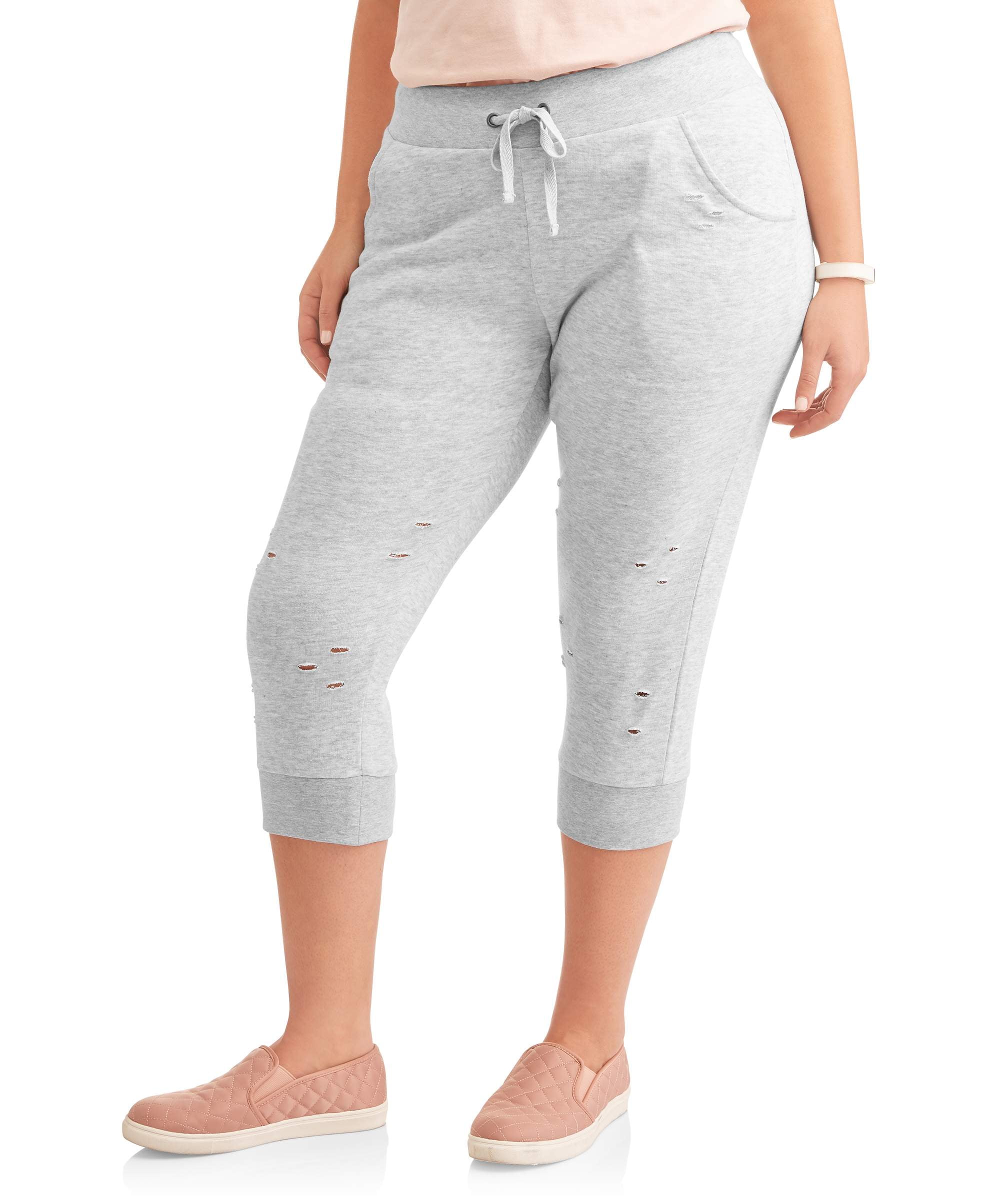 Active Women's Plus Distressed Capri