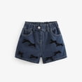 thumbnail image 5 of Shadoumai Girls Knee Length Jean Shorts Kids Trendy Baggy Denim Shorts Pockets Vintage Retro Jorts Summer Wide Leg Denim Jeans Bottoms, 5 of 8