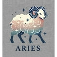 thumbnail image 2 of Aries Zodiac Sign Adult Heather Gray Long Sleeve Hoodie-Medium, 2 of 3