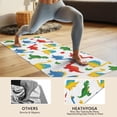 thumbnail image 4 of Colorful Dinosaurs Leaves Pattern Hot Yoga Mat Towel Non Slip for Hot Yoga - Quick-Drying Yoga Mat Cover with 4 Corner Pockets with Travel Bag - Hot Yoga Towel Non Slip 70"x26", 4 of 6