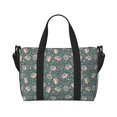 thumbnail image 2 of Sigee Hedgehogs and Flowers for Hand Travel Bag,Sports Tote Gym Bag for Men and Women, 2 of 7