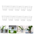 thumbnail image 6 of HEANUJJ Set of 10 Clear Plastic Flower Pots with Drainage Holes for Orchids and Indoor Home Gardening, 6 of 8