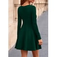 thumbnail image 4 of Vestido PRETTYGARDEN Otoño 2025 Elegante Manga Larga Verde Oscuro Talla L, 4 of 8