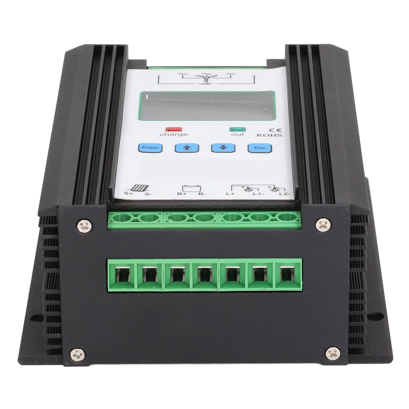 Ouitble Controlador hbrido Solar elico, Controlador hbrido Solar elico Control Inteligente Digital Regulador Solar elico 12V 24V 600W