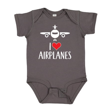 

Inktastic Plane I Love Airplanes Gift Baby Boy or Baby Girl Bodysuit