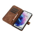 thumbnail image 6 of Crossbody Wallet Case for Samsung Galaxy S25 with Shoulder Strap Lanyard, PU Leather Flip Kickstand Cover with Card Holder Zipper Pocket Shockproof Magnetic Clasp Phone Case, Brown, 6 of 9