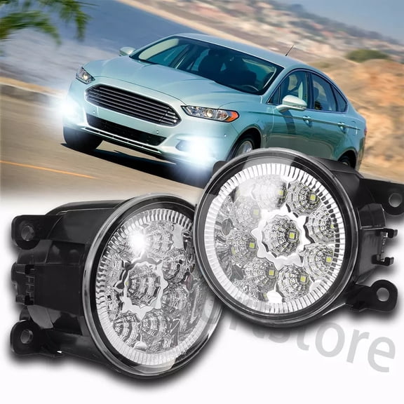 For 2013-2016 Ford Fusion Front Bumper Driving Fog Light Lamps Pair LH RH 6000K White