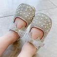 thumbnail image 3 of BULLPIANO Toddler Dress Shoes Little Girl Bow Mary Jane Glitter Pearl Ballet Flats Party School Wedding, 3 of 9