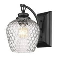 thumbnail image 1 of Golden Lighting Adeline Matte Black 1 Light Incandescent Wall Sconce, 1 of 7