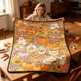 thumbnail image 4 of YYDENG Halloween DIY Coloring Blanket, 3 Sizes 70×100cm 150×130cm 150×200cm Polyester Interactive Drawing Throw Blanket For Family Hand‑Painting Activity Indoor Home Party Decoration, 4 of 8