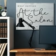 thumbnail image 2 of Stupell Industries What Happens at the Salon Phrase Beauty Sentiments Inspirational Painting Gallery Wrapped Canvas Art Print Wall Art, 36 x 48, 2 of 5