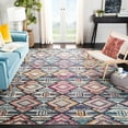 thumbnail image 3 of SAFAVIEH Madison Zaman Geometric Area Rug, Black/Orange, 8' x 10', 3 of 8