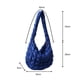 thumbnail image 5 of Bolso Acolchado Algodón Bolso Hombro A Cuadros Acolchado Informal para Ir Compras (azul Oscuro), 5 of 9