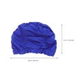 thumbnail image 2 of Blue Waterproof Nylon Swim Cap for Women and Girls One Size Fits Most 4 Pcs, 2 of 4