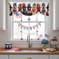 thumbnail image 3 of Independence Day Tie Up Valances Curtain, Adjustable Kitchen US Flag Dogs Valances for Windows Decor, Rod Pocket Short Curtains Set for Bedroom/Bathroom, 54"x18", 3 of 9